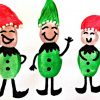 Fingerabdruck-Bilder-Elfen-Weihnachten-Rot-Grün-Kinder innen Kinderbilder Weihnachten
