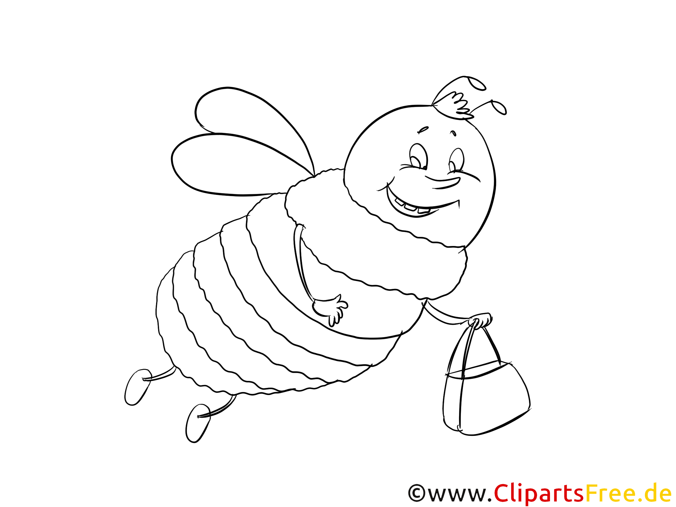 Grosse Biene Malvorlage über Ausmalbilder Bienen