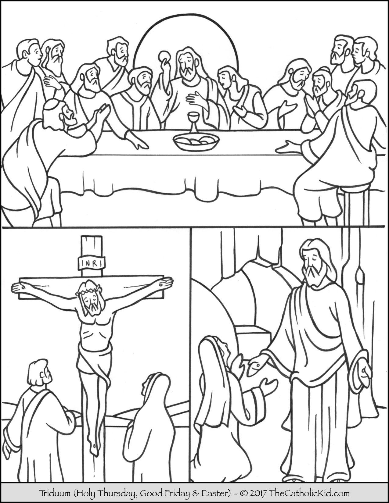 Help Children Learn The Tridumm With This Coloring Page mit Ausmalbild Bibel