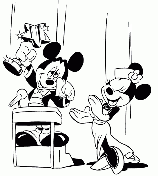 Kids-N-Fun.de | Malvorlage Mickey Mouse Mickey Mouse bei Mickey Mouse Malvorlagen