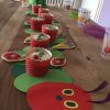 Kindergeburtstag - Kinder Dekoration | Kindergeburtstag in Basteln Raupe Nimmersatt
