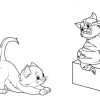 Kostenlose Malvorlage Katzen: Zwei Kätzchen Zum Ausmalen bei Katzenbabys Ausmalbilder