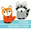 Laternen Waschbär &amp; Fuchs | Herbsttiere, Waschbär, Bär für Fuchs Fensterbild Vorlage