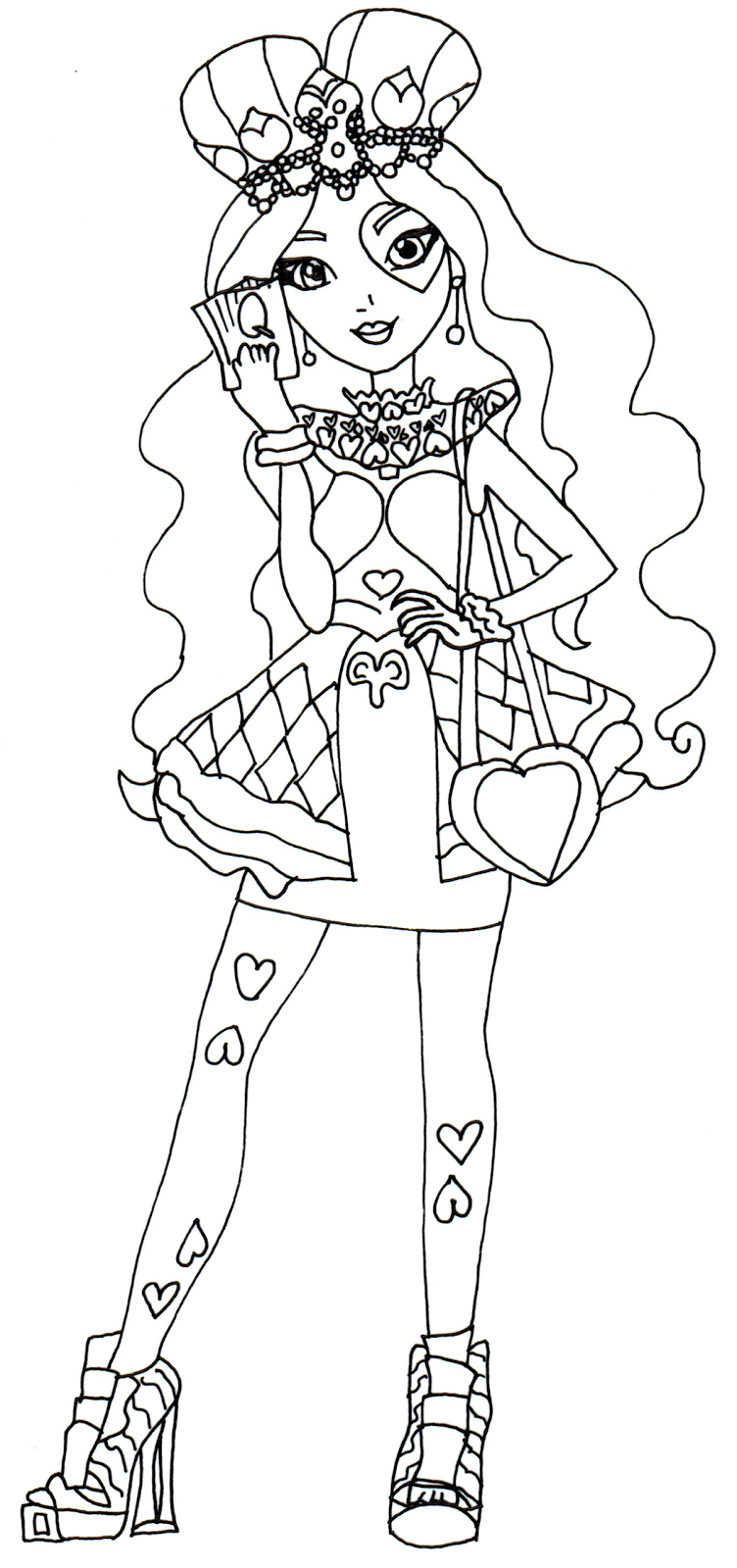 Lizzie Hearts Ever After High Coloring Page | Heart bei Ausmalbilder Ever After High