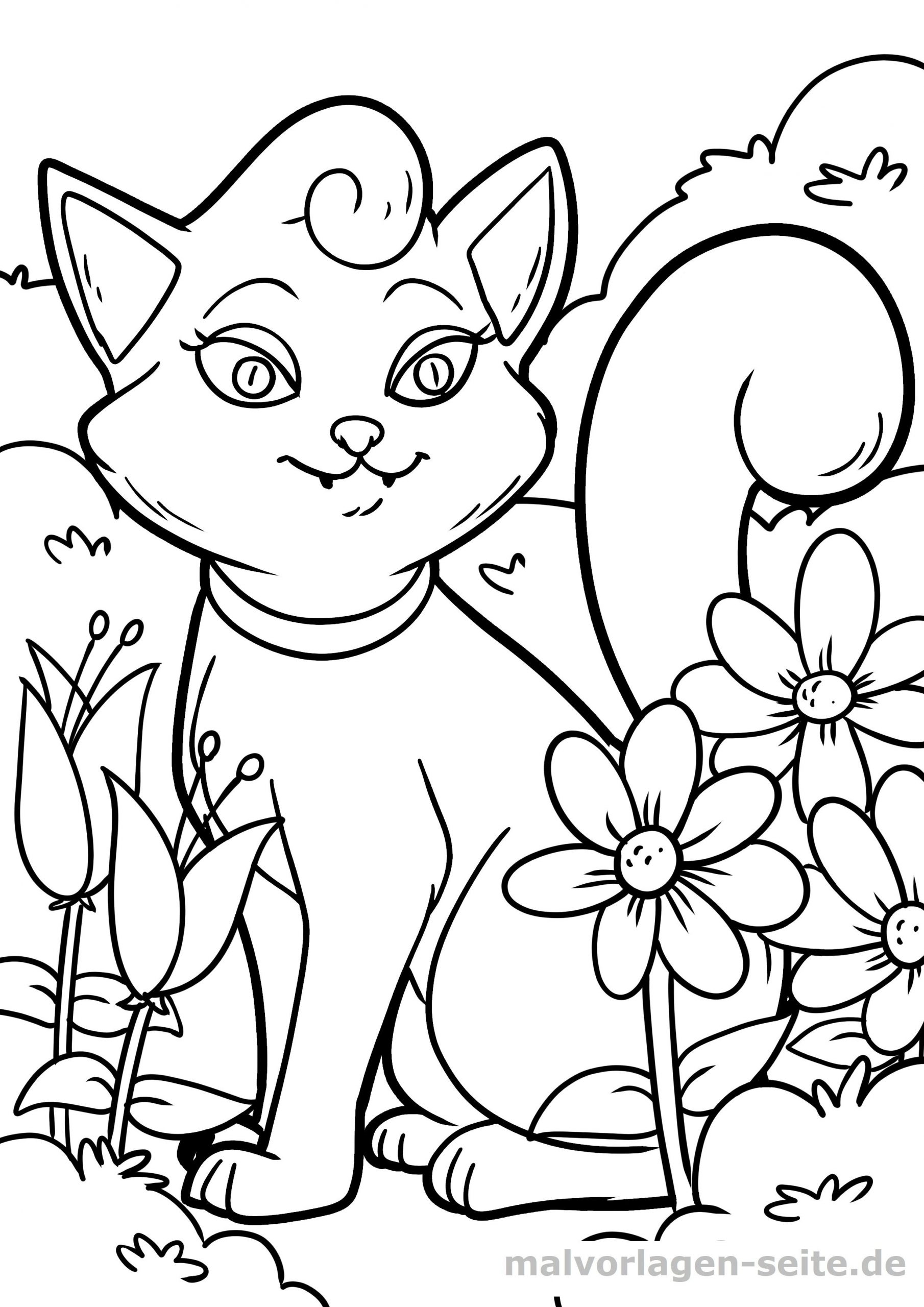 Malvorlage Katze - Kostenlose Ausmalbilder bestimmt für Ausmalbilder Katzen Gratis