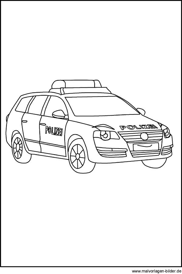 Pin Auf Polizei bei Polizeiauto Ausmalbilder