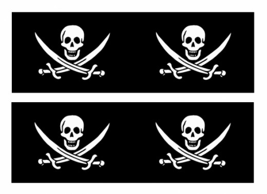 Playful Pirate Flag Printable | Roy Blog bei Piratenflagge Ausdrucken