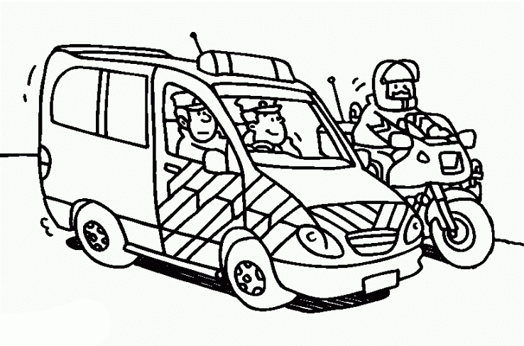 Polizeiauto Ausmalbilder Für Kinder bestimmt für Polizeiauto Ausmalbilder