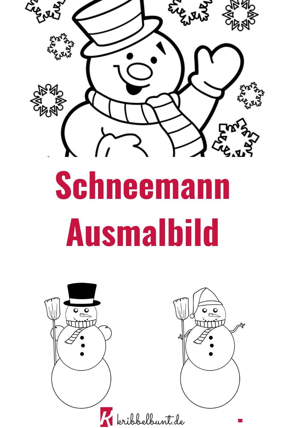 Schneemann Ausmalbild Für Kinder - Zu Weihnachten In 2020 bestimmt für Ausmalbild Schneemann