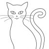 Silhouette Katze Ausmalbild | Katze Zum Ausmalen über Katzenbaby Ausmalbilder