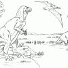 T Rex Ausmalbild - Ausmalbilder Für Kinder | Ausmalbilder innen Malvorlage Langhals Dino
