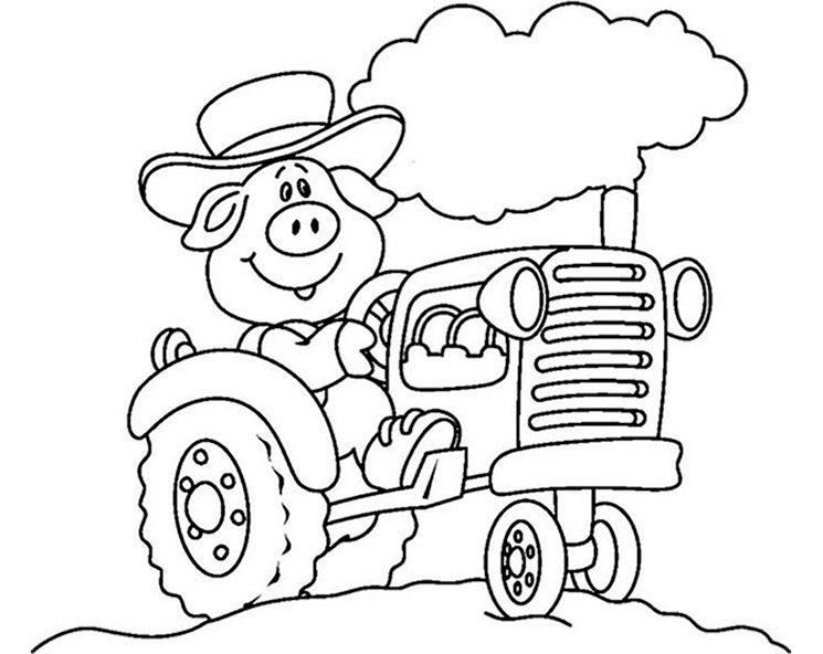 Traktor (2) | Ausmalbilder Kostenlos ganzes Ausmalbilder Traktor