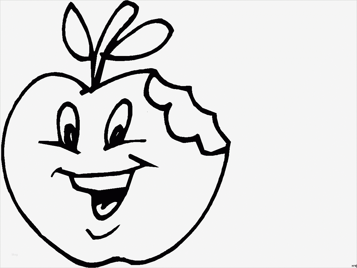 Яблоко с улыбкой раскраска