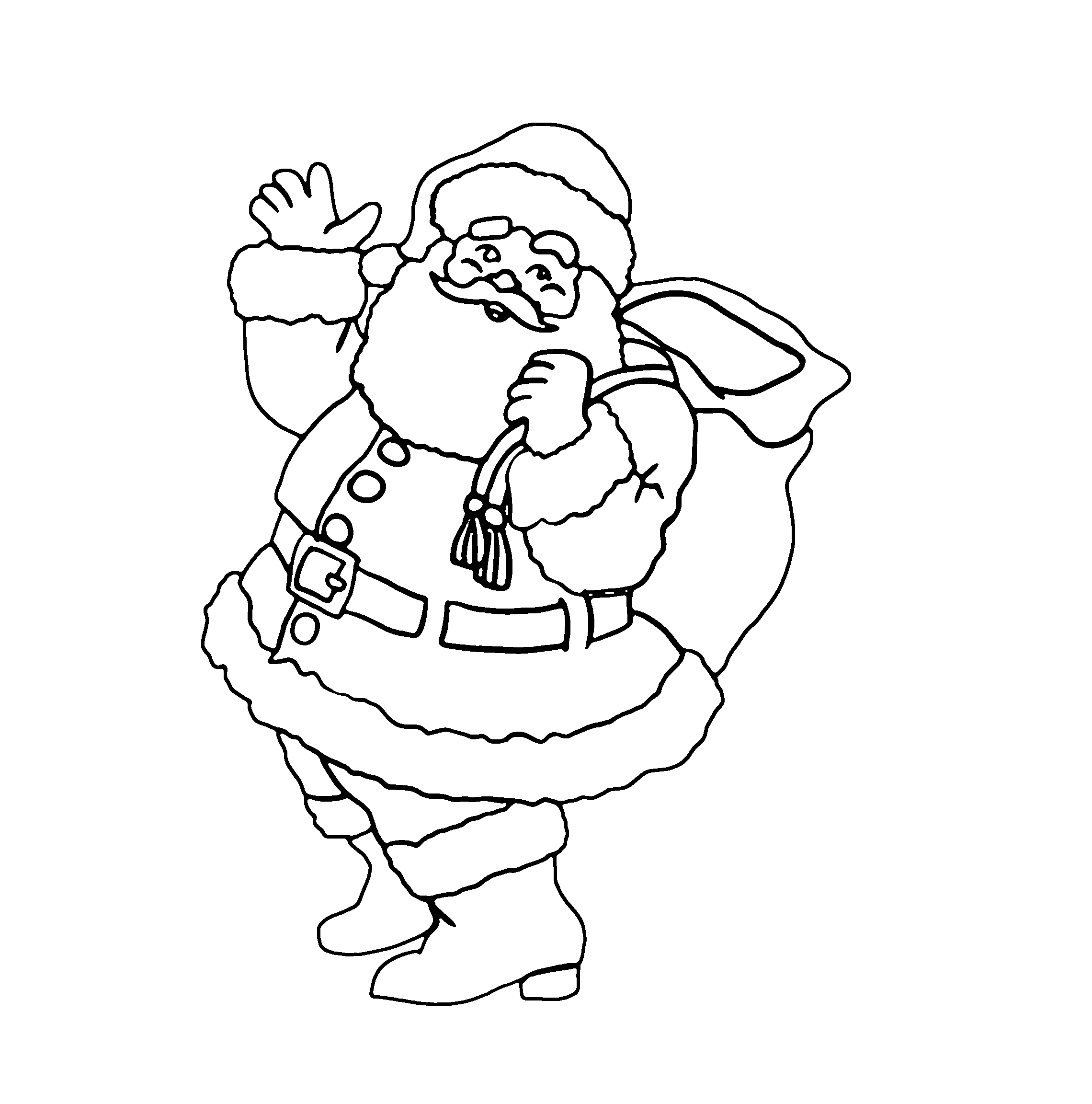 Weihnachtsmann Ausmalbilder (Santa Claus) Bilder mit Weihnachtsbilder Drucken