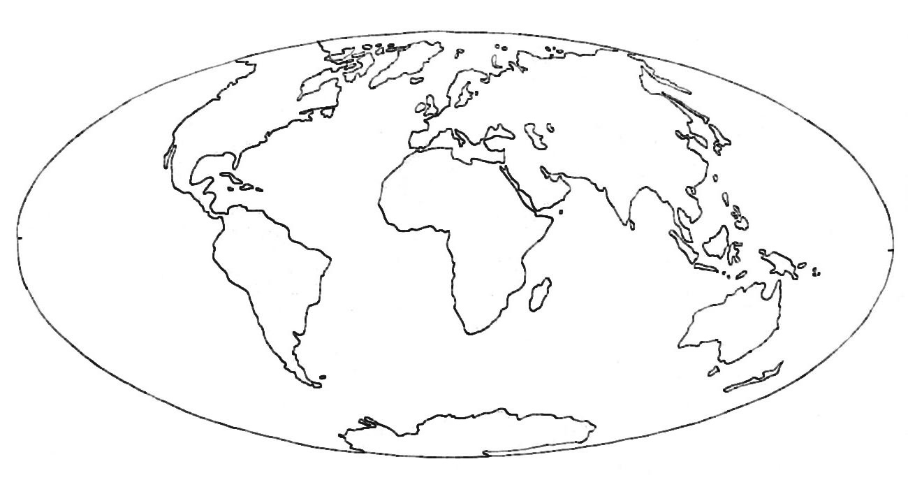 Weltkarte Ausmalbild über Ausmalbilder Weltkugel