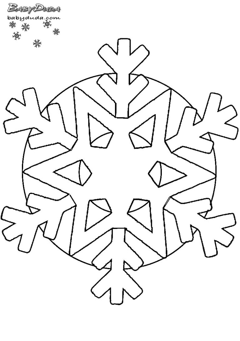 Winterbilder Mandala ️ Schneeflocken &amp; Weihnachtsbaum in Ausmalbild Schneeflocke