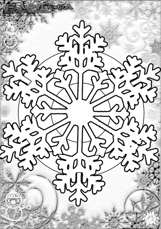 Winterbilder Mandala ️ Schneeflocken &amp; Weihnachtsbaum verwandt mit Schneeflocken Ausmalbilder