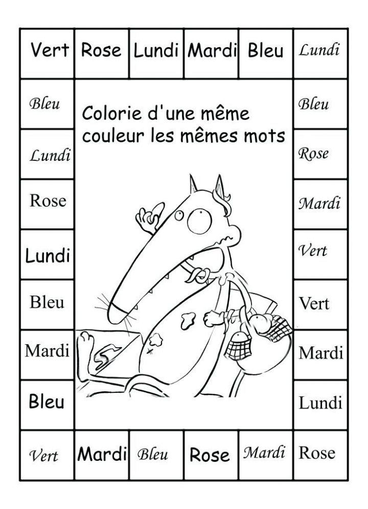 10 Belle Coloriage Le Loup Qui Voulait Changer De Couleur über Coloriage Des Couleurs