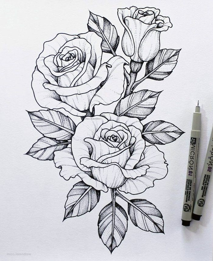 1001 + Images De Dessin De Fleur Pour Apprendre À Dessiner bestimmt für Coloriage Dessin Rose