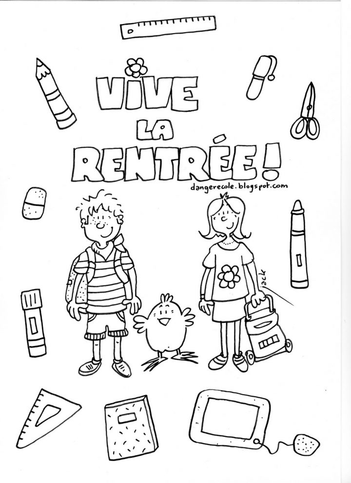 9 Dessins De Coloriage École Rentrée À Imprimer für Coloriage Dessin Ecole