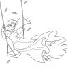 Ausmalbild Prinzessin: Prinzessin Auf Der Schaukel Zum in Kinder Steinzeit Bilder Zum Ausmalen