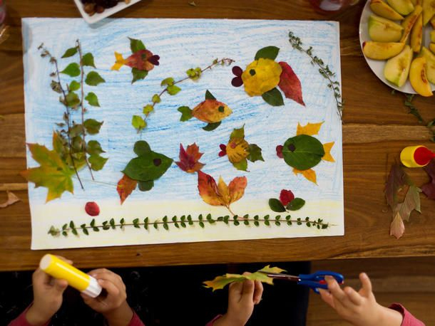 Basteln Mit Blättern: Schöne Ideen Für Herbstlaub-Bilder für Kinder Fingerfarben Bilder Ideen