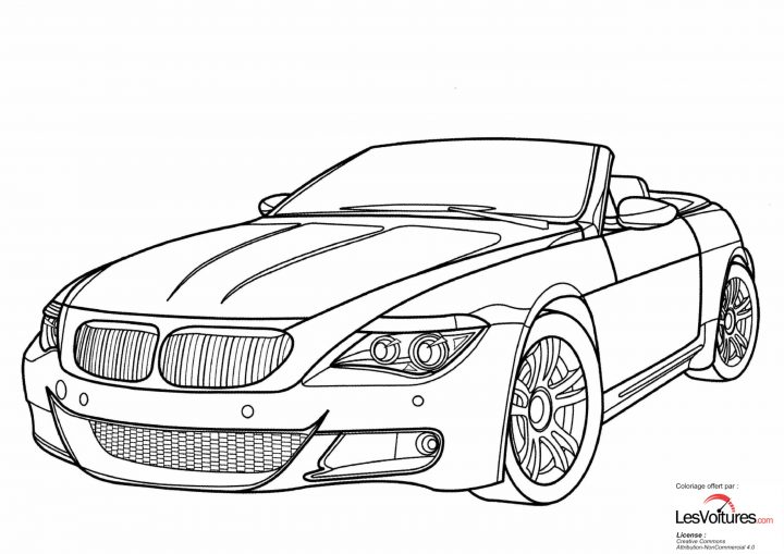 Bmw-M6-Coloriage-Voiture | Les Voitures bestimmt für Coloriage Dessin Voiture