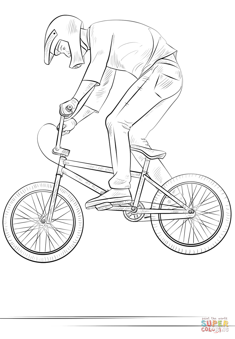 Bmx-Biker-Coloring-Page (824×1186) | Coloriage Vélo über Coloriage Dessin Vtt