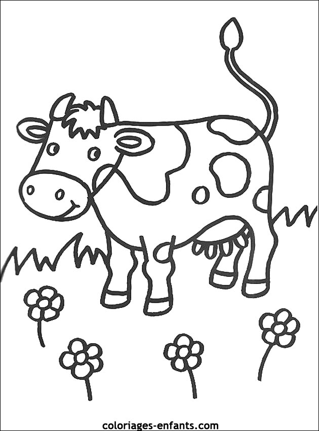 Booklet: Vache Coloriage in Coloriage Dessin Vache