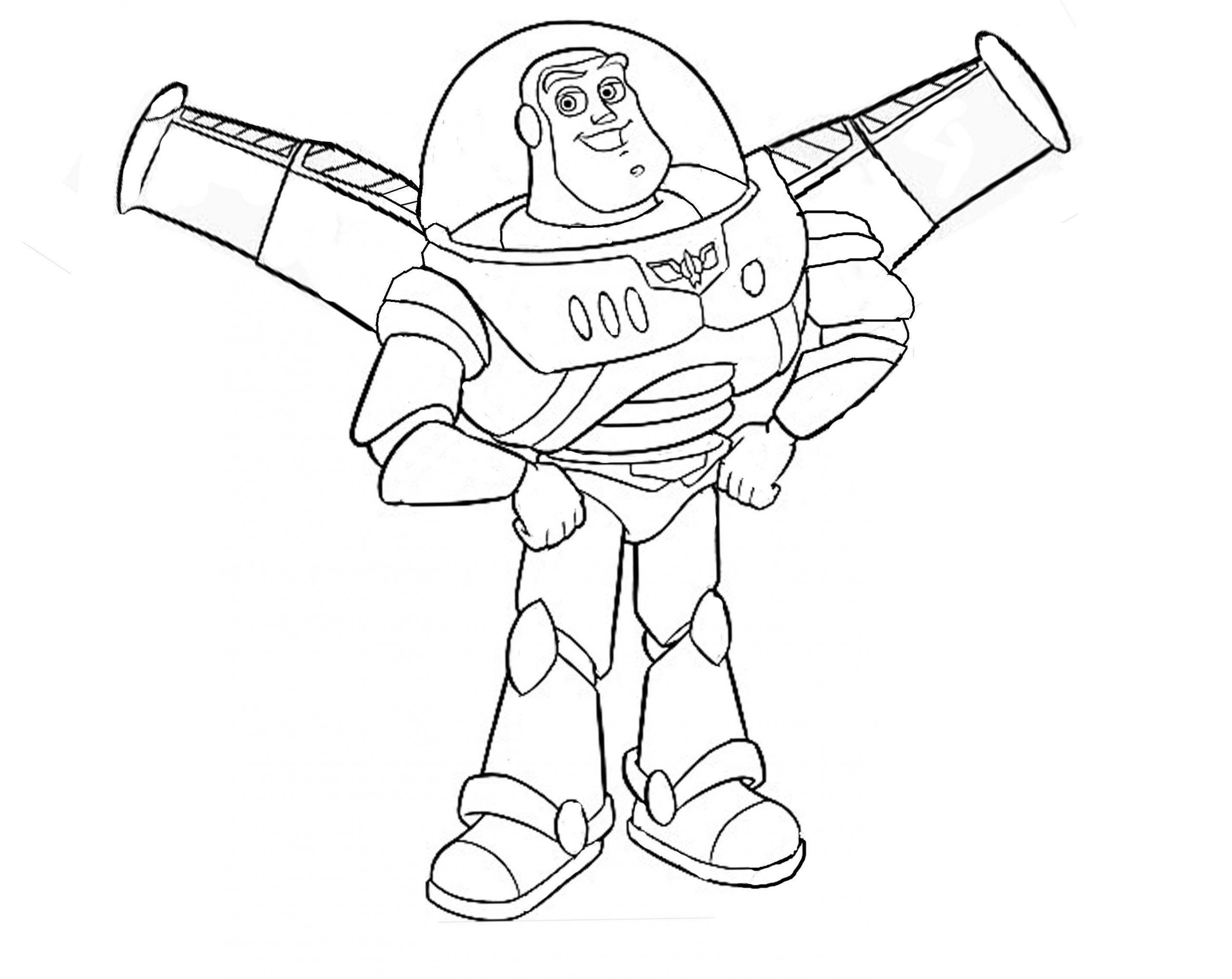 Buzz Lightyear With His Wings - Toy Story Kids Coloring Pages ganzes Woody Coloriage A Imprimer