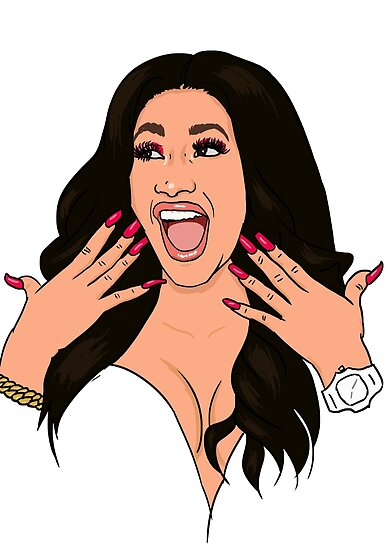 &quot;Cardi B&quot; Poster By Samkstephens | Redbubble mit B Dessin