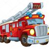 Cartoon Glücklich Und Lustige Cartoon Feuerwehr mit Kinder Bilder Autos