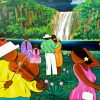 Cascade Mozart Séga. | Peinture Naive, Art Naif, Peinture innen Coloriage Dessin Ile De La Reunion