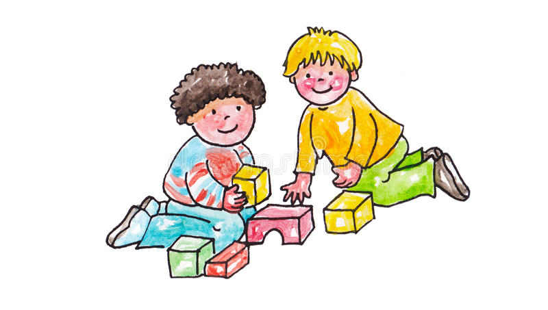 Children Playing Stock Image. Image Of Toys, Bright bestimmt für Spielende Kinder Bilder Comic