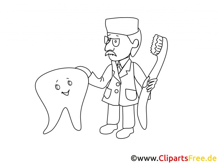 Clipart Dentiste Coloriage - Médecine Images - Médecine für Coloriage Dessin Dentiste