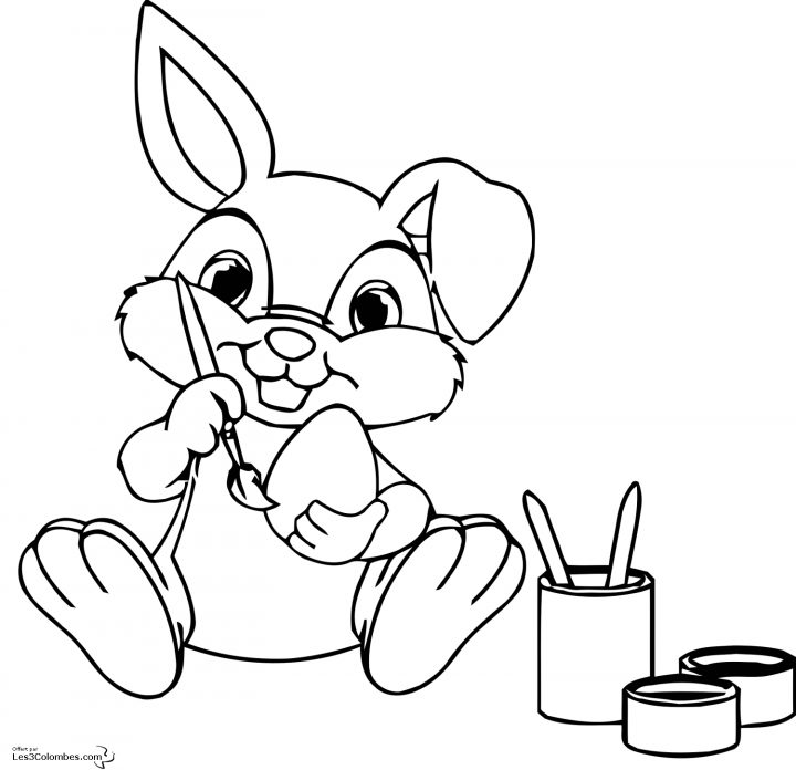 Coloriage À Dessiner De Lapin De Paques über Coloriage Dessin Lapin