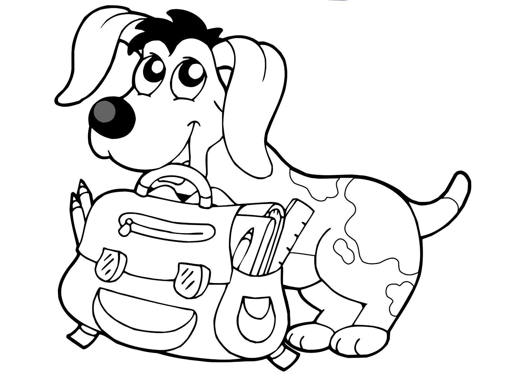 Coloriage À Imprimer De La Rentrée : Le Chien über Dessin Coloriage Pour Garçon