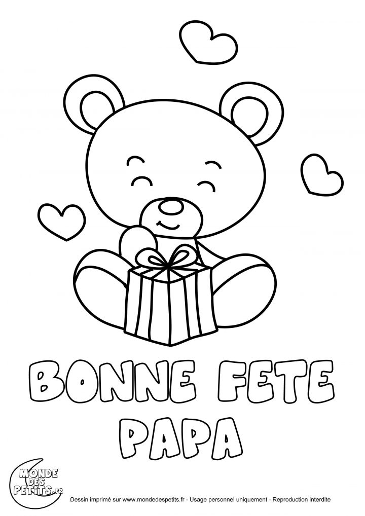 Coloriage Bonne Fete Papa A Imprimer - Gratuit Coloriage bei Coloriage Dessin Fete Des Pere