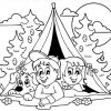 Coloriage - Camping Sous La Tente mit Dessin Coloriage Été