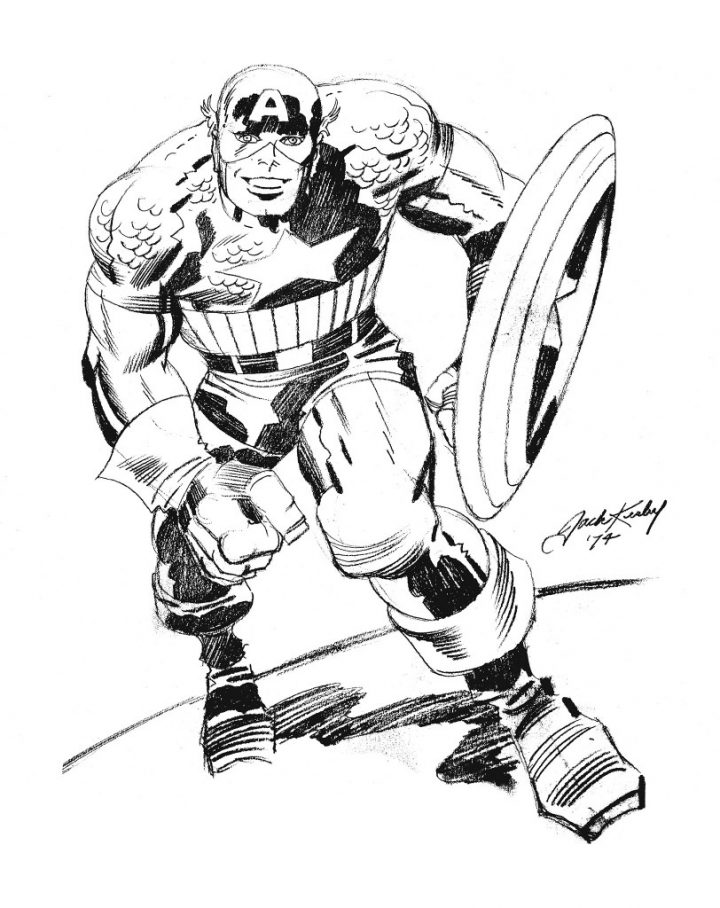 Coloriage Captain America #76714 (Super-Héros) - Album De bei Coloriage Dessin Captain America