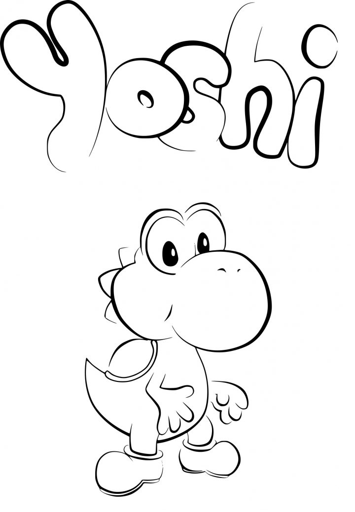 Coloriage De Bébé Yoshi À Imprimer Sur Coloriage De in Dessin Coloriage Yoshi