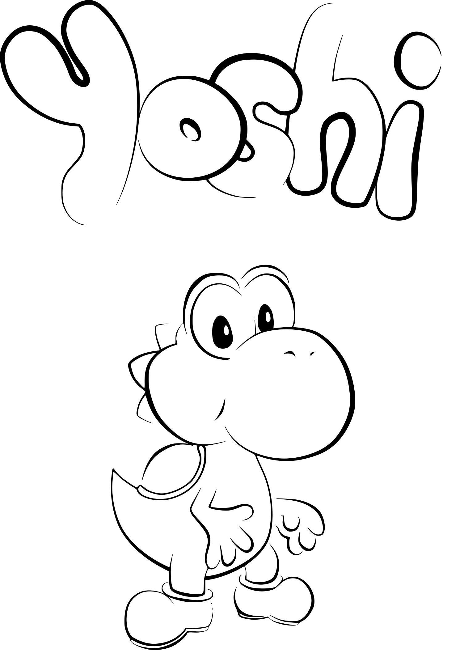 Coloriage De Bébé Yoshi À Imprimer Sur Coloriage De in Dessin Coloriage Yoshi