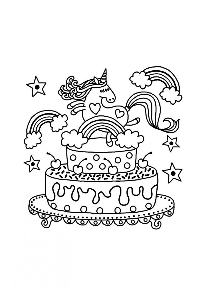 Coloriage De Licorne À Imprimer Gratuitement | Moncoloriage.fr in À Colorier Dessin Kawaii Licorne