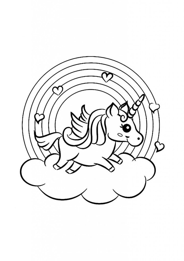 Coloriage De Licorne À Imprimer Gratuitement | Moncoloriage.fr in Un Coloriage De