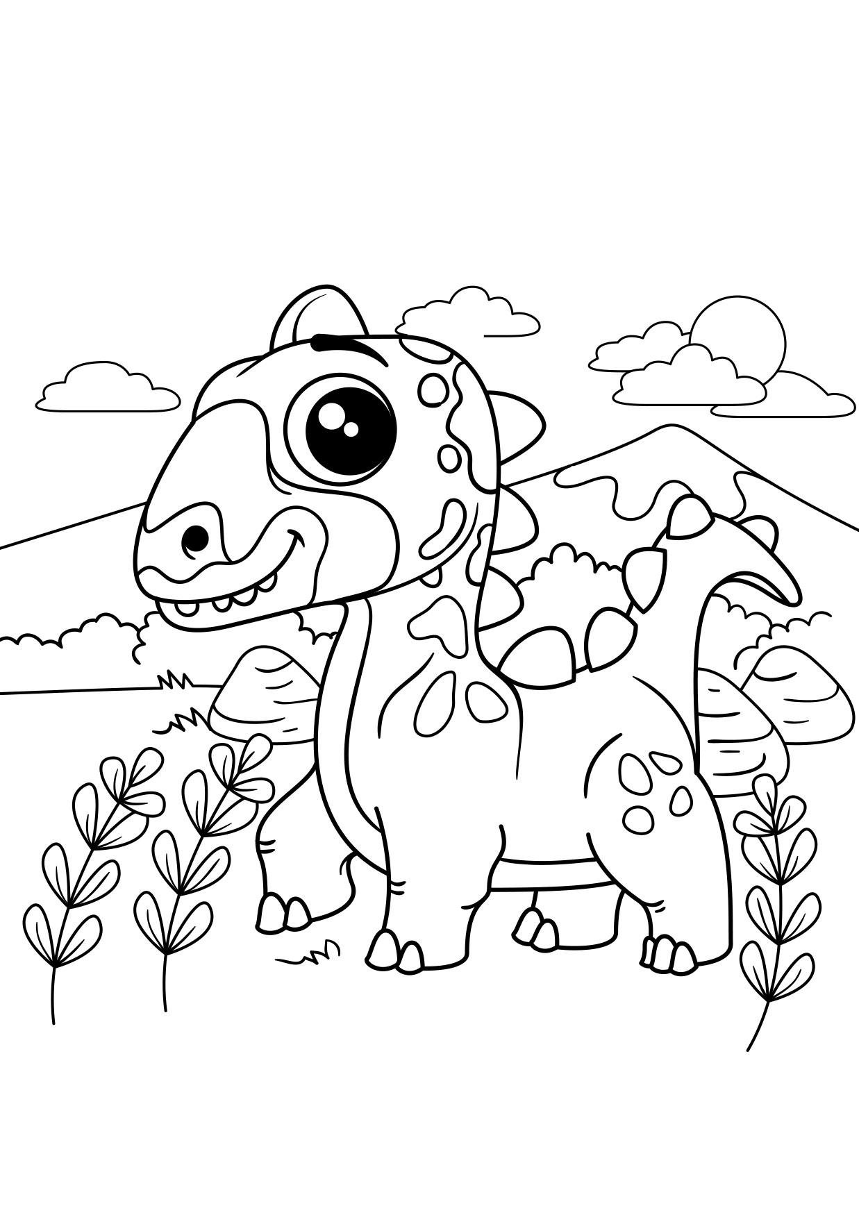 Coloriage Dino Sur Le Pouce - Coloriages Gratuits À mit Dessin 0 Colorier