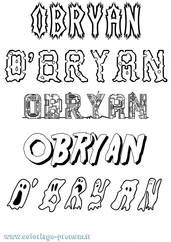 Coloriage Du Prénom O'Bryan : À Imprimer Ou Télécharger bei O Coloriage