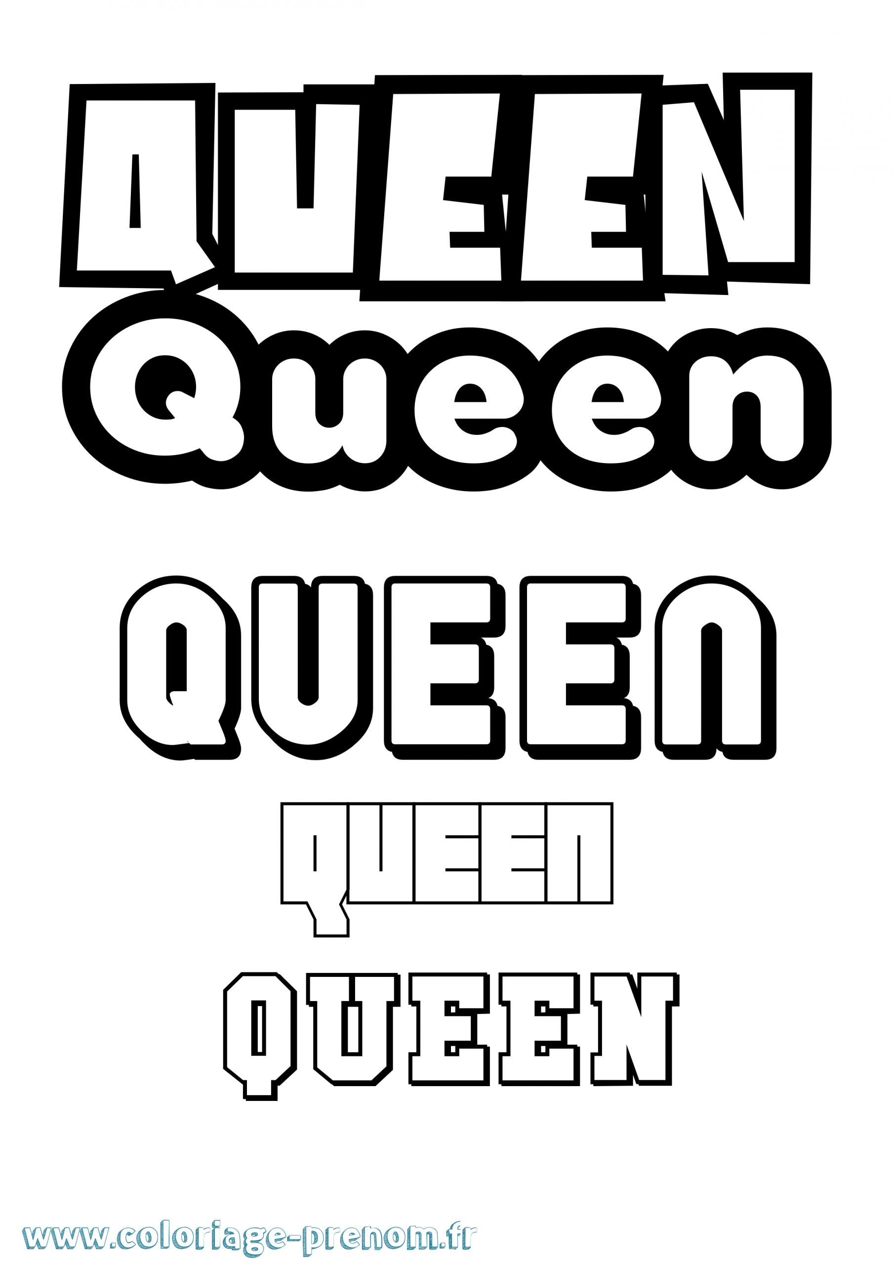 Coloriage Du Prénom Queen : À Imprimer Ou Télécharger mit Dessin Coloriage Eva Queen