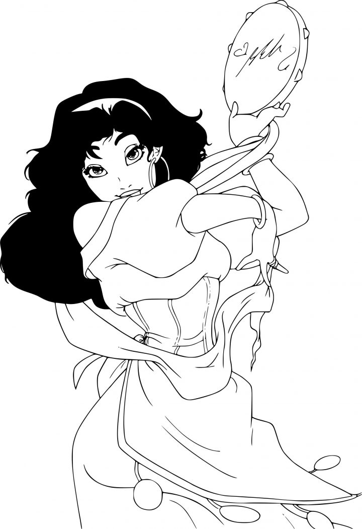 Coloriage Esmeralda Disney À Imprimer bestimmt für Imprimer Coloriage Dessin Animé