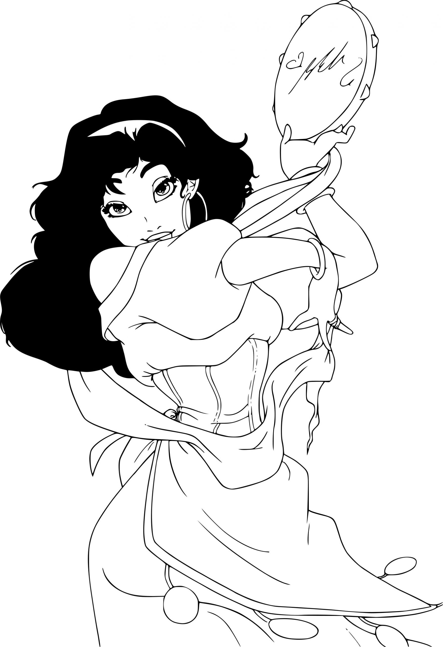 Coloriage Esmeralda Disney À Imprimer bestimmt für Imprimer Coloriage Dessin Animé