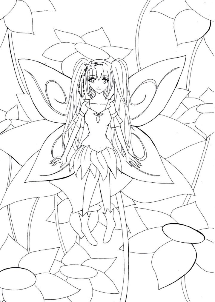 Coloriage Fée Manga Dessin À Imprimer bestimmt für Coloriage Dessin Manga